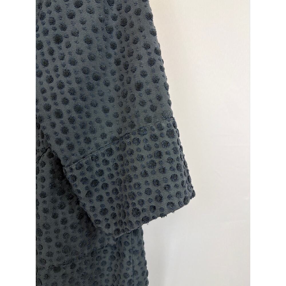 Blue Fish Blue Hand-Printed Long Cotton Jacket Made in USA Size 1 LG / XL - Picture 3 of 11